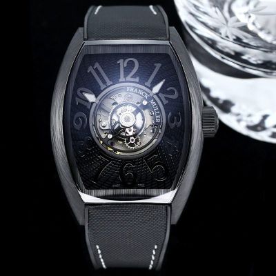 Franck Muller Grand Central Tourbillon Black steel case watch